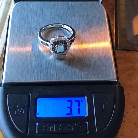 Natural Grandidierite Sterling Silver Ring Size 8 - Picture 4 of 9